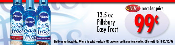 Pillsbury Easy Frost - 13.5 oz : eVIC Member Price - $0.99 